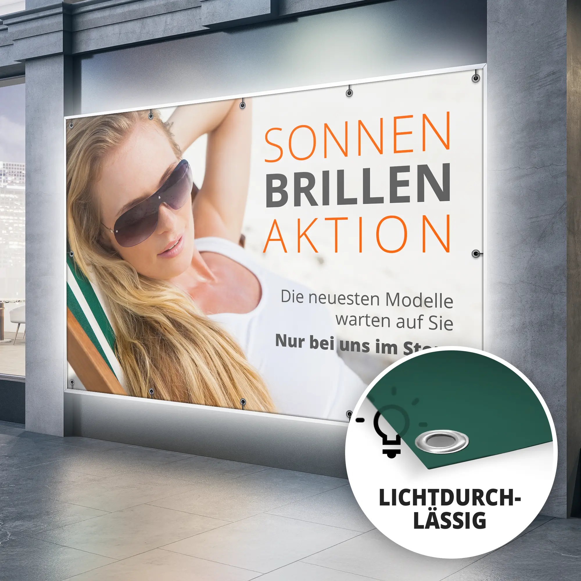 Werbebanner für Hinterleuchtung