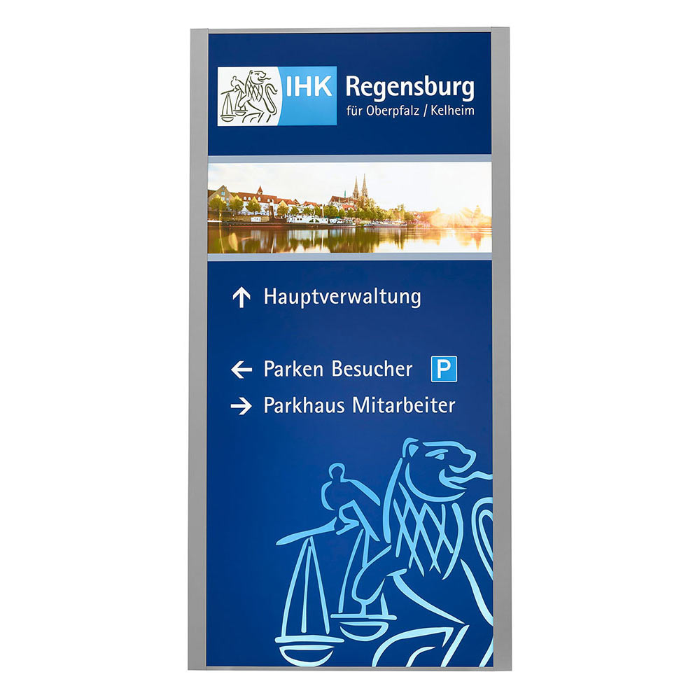 Außenaufsteller mit LED-Beleuchtung doppelseitig